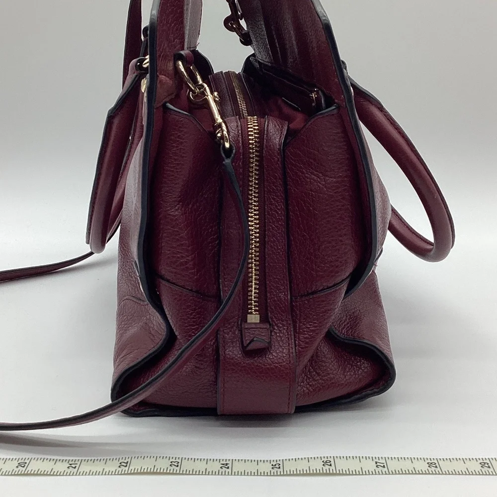 2142. Coach Mercer Satchel / Crossbody True Red Grain Leather EUC